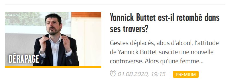 Réaction du PLRCM aux accusations de Yannick Buttet